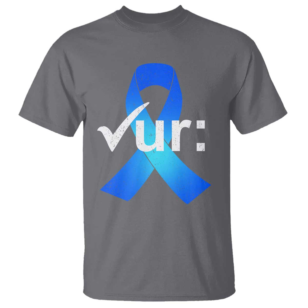 Colon Cancer Support T Shirt Blue Ribbon Colonoscopy Colorectal