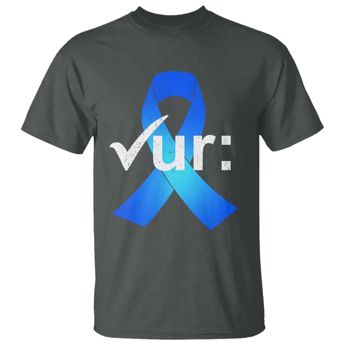 Colon Cancer Support T Shirt Blue Ribbon Colonoscopy Colorectal