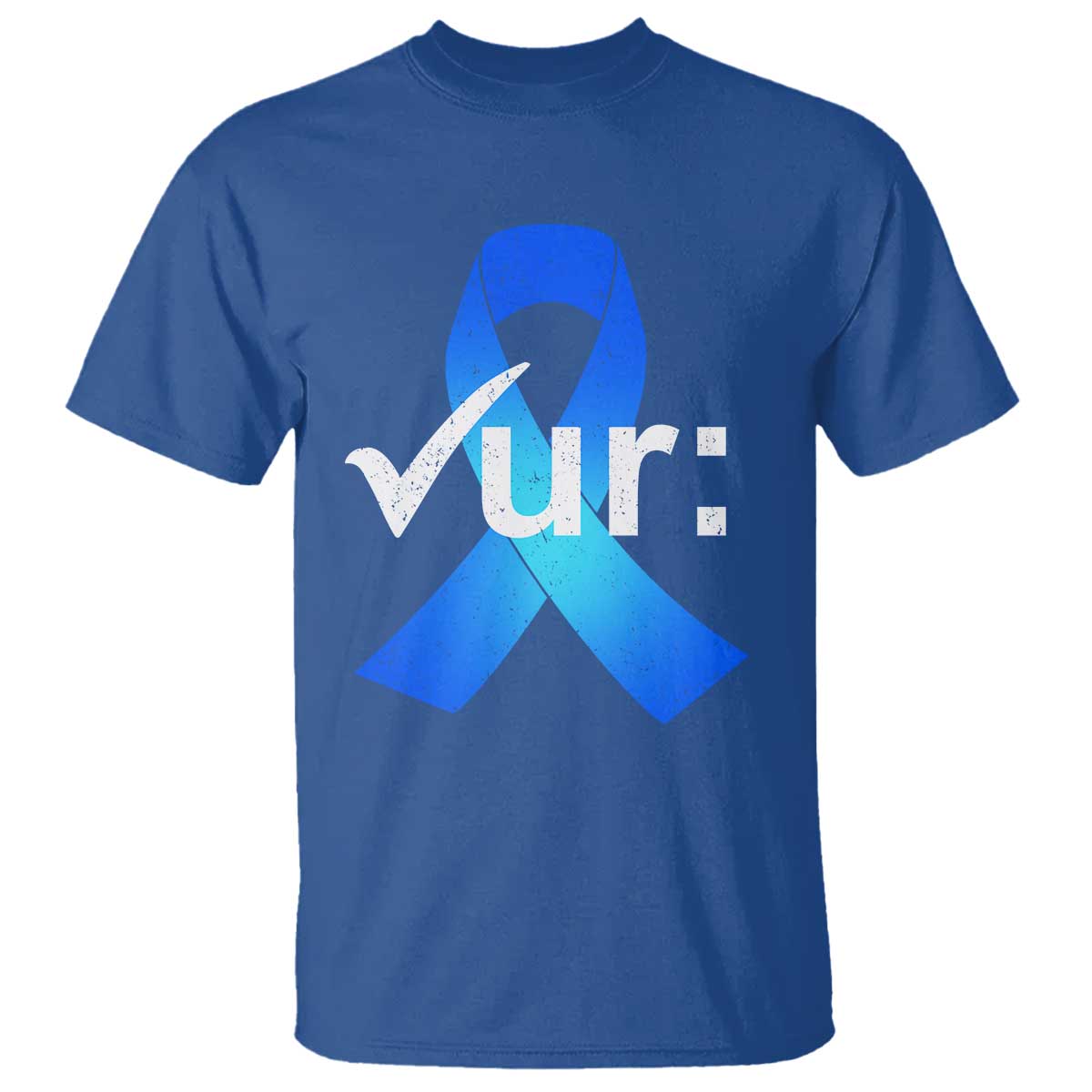 Colon Cancer Support T Shirt Blue Ribbon Colonoscopy Colorectal