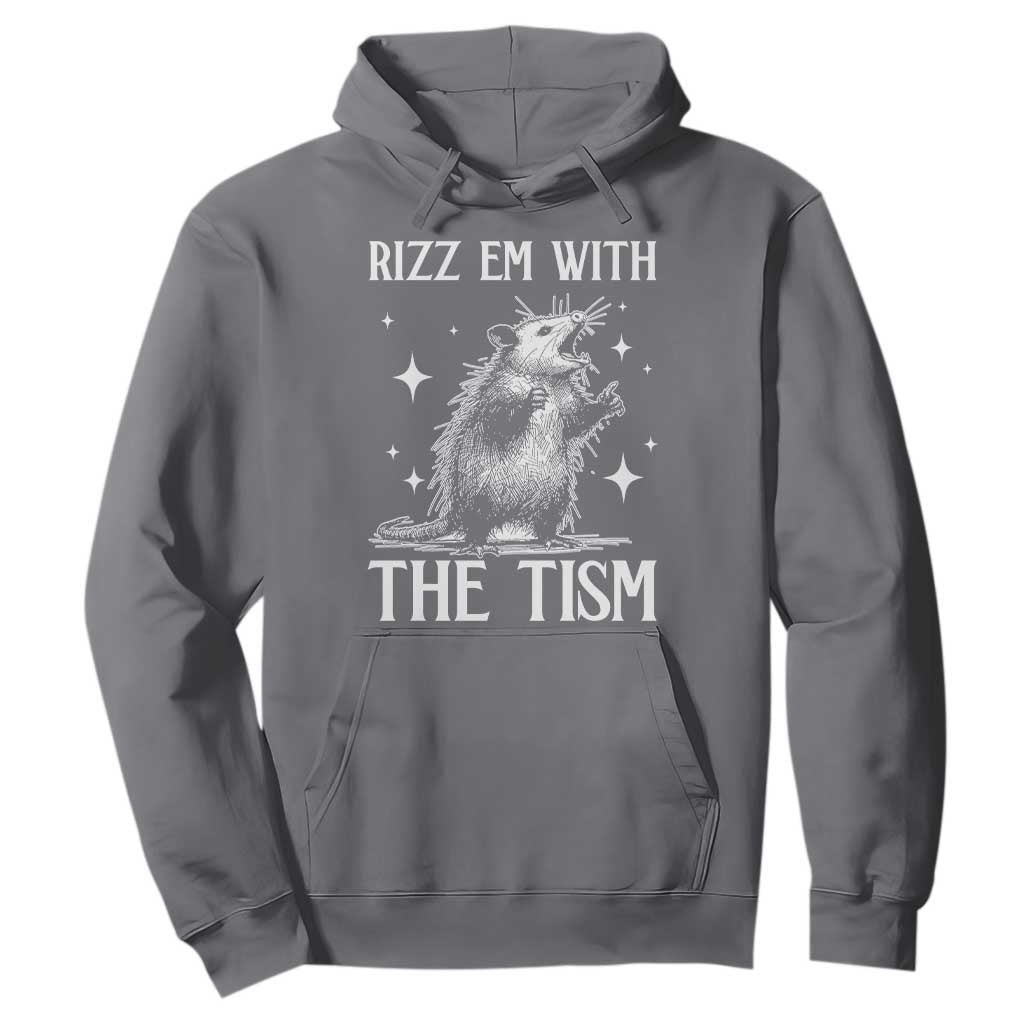 Funny Autism Opossum Hoodie Rizz Em With The Tism Meme Autistic ASD
