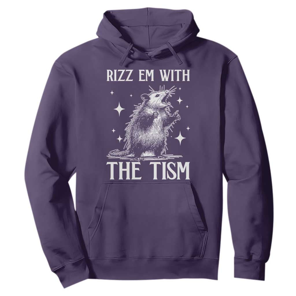 Funny Autism Opossum Hoodie Rizz Em With The Tism Meme Autistic ASD