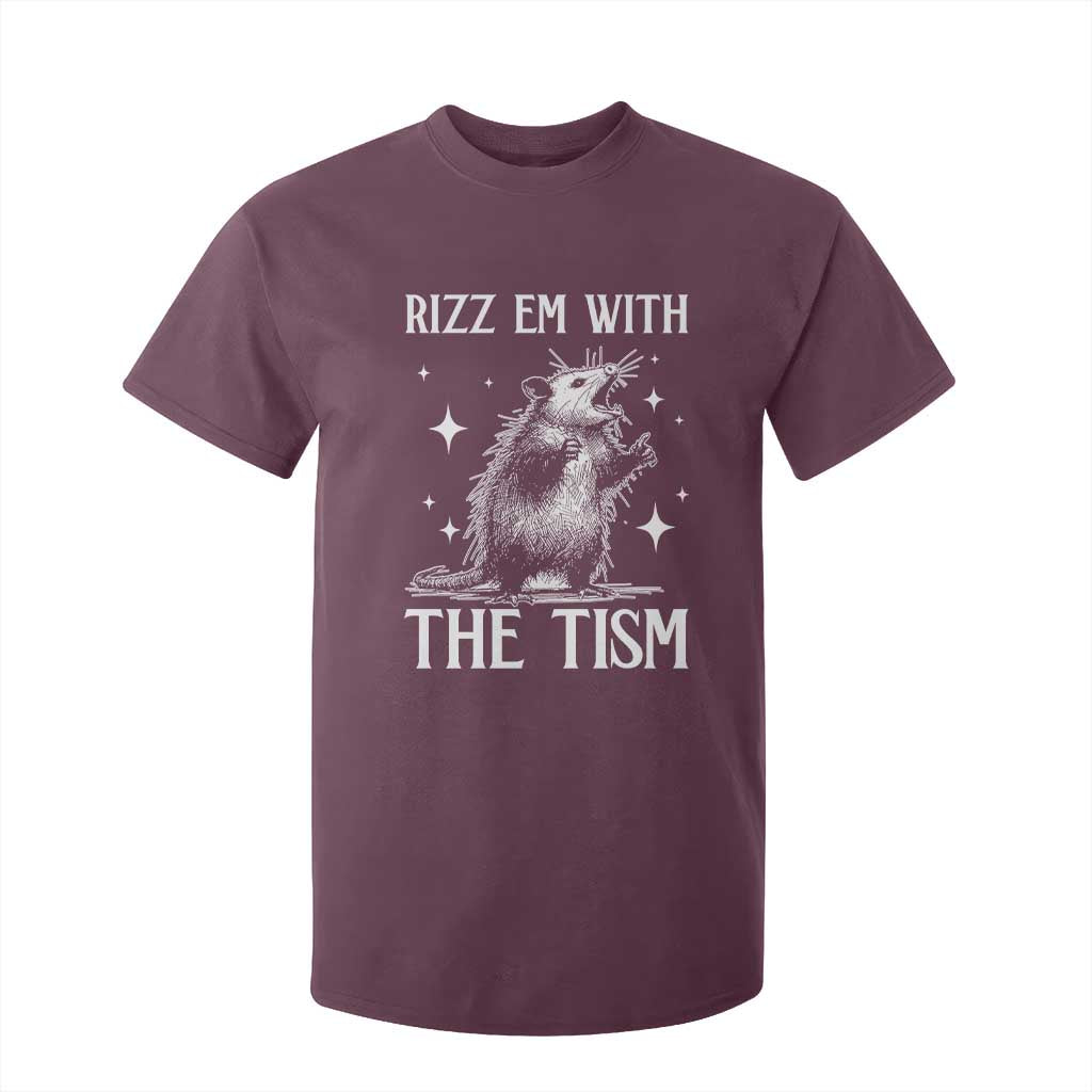 Funny Autism Opossum T Shirt For Kid Rizz Em With The Tism Meme Autistic ASD