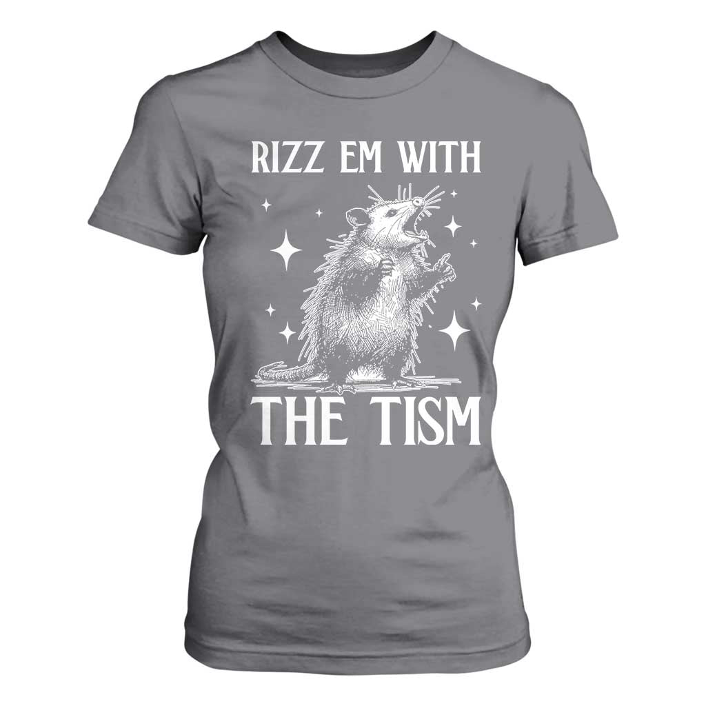 Funny Autism Opossum T Shirt For Women Rizz Em With The Tism Meme Autistic ASD
