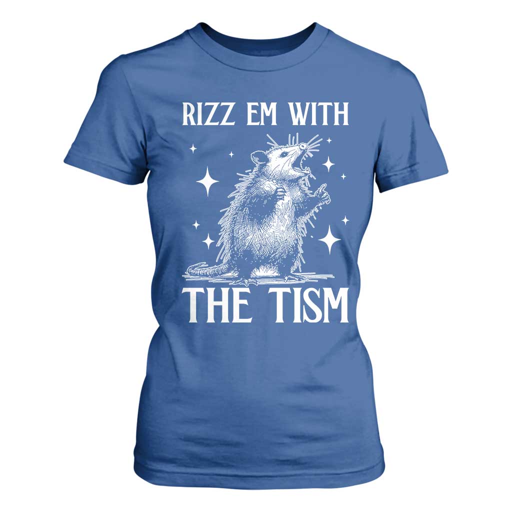 Funny Autism Opossum T Shirt For Women Rizz Em With The Tism Meme Autistic ASD