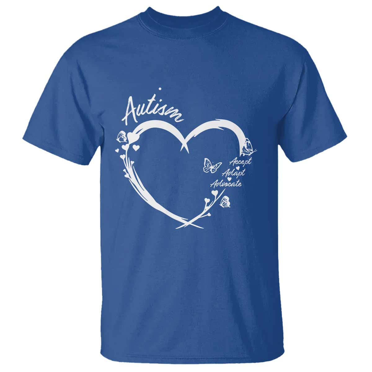 Autism Support Adaptation T Shirt Accept Adapt Advocate Love Heart
