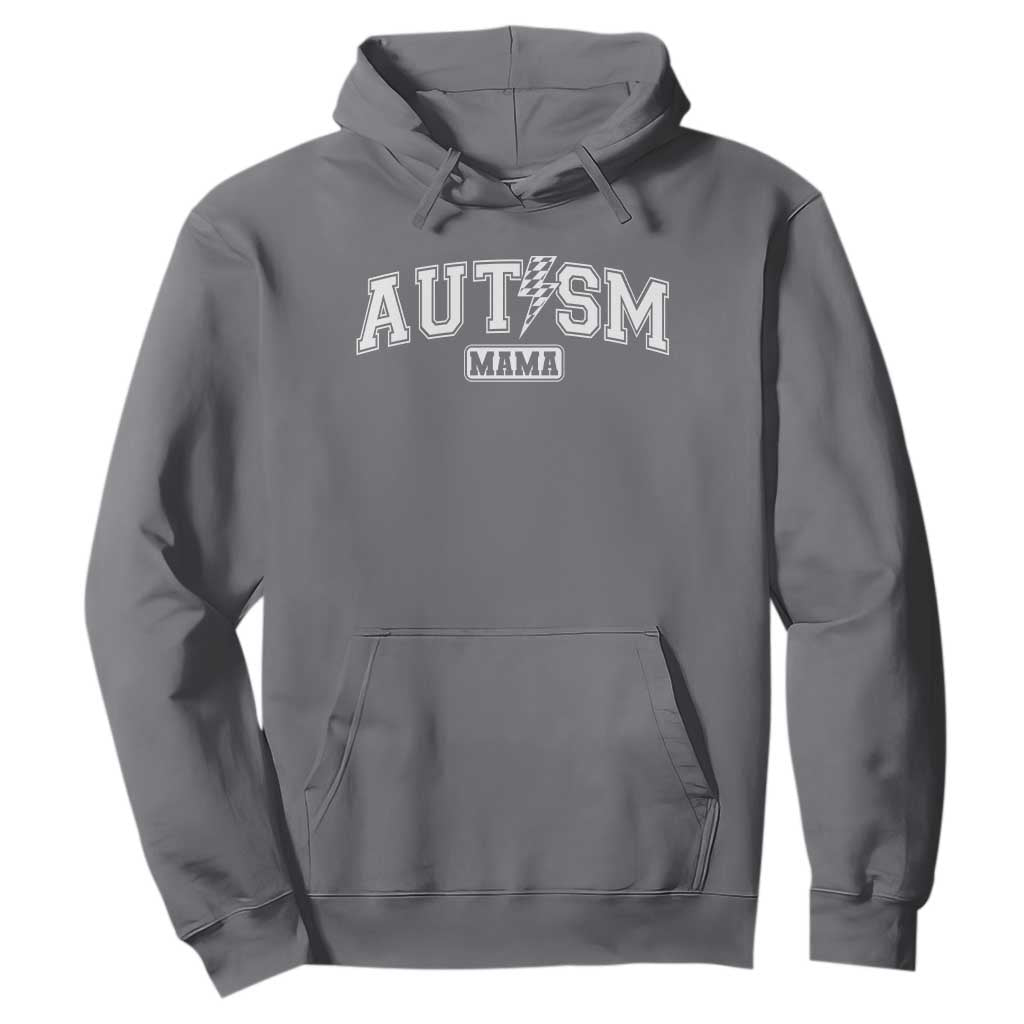 Autism Mama Lightning Bolt Checkered Hoodie Autistic Mom Blessed