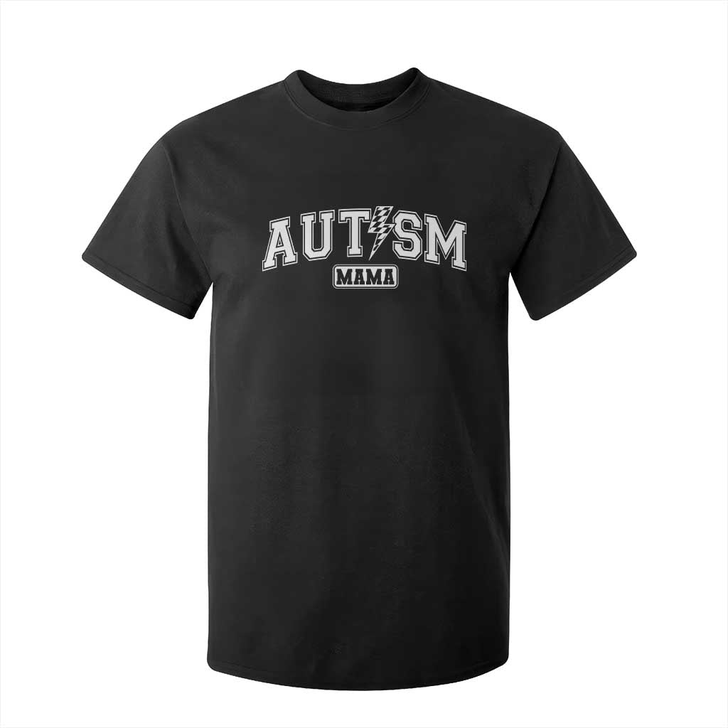 Autism Mama Lightning Bolt Checkered T Shirt For Kid Autistic Mom Blessed