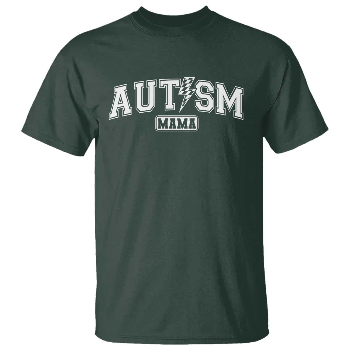 autism-mama-lightning-bolt-checkered-t-shirt-autistic-mom-blessed