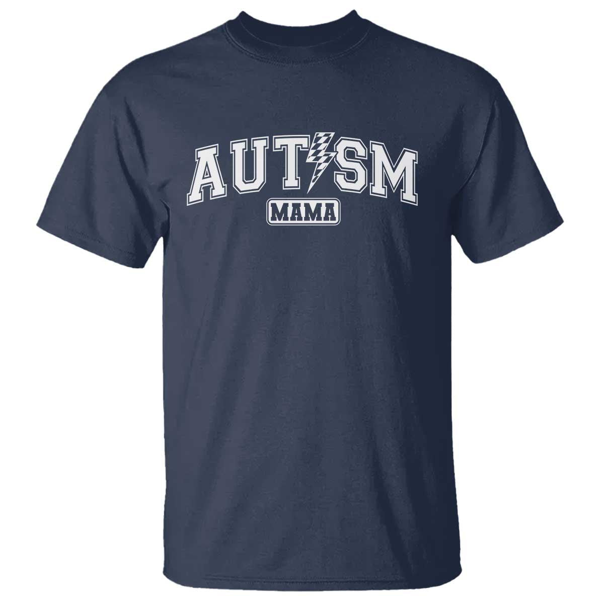 autism-mama-lightning-bolt-checkered-t-shirt-autistic-mom-blessed