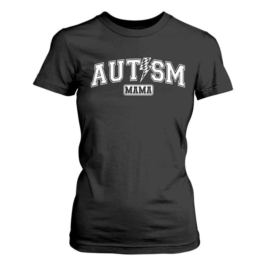 Autism Mama Lightning Bolt Checkered T Shirt For Women Autistic Mom Blessed