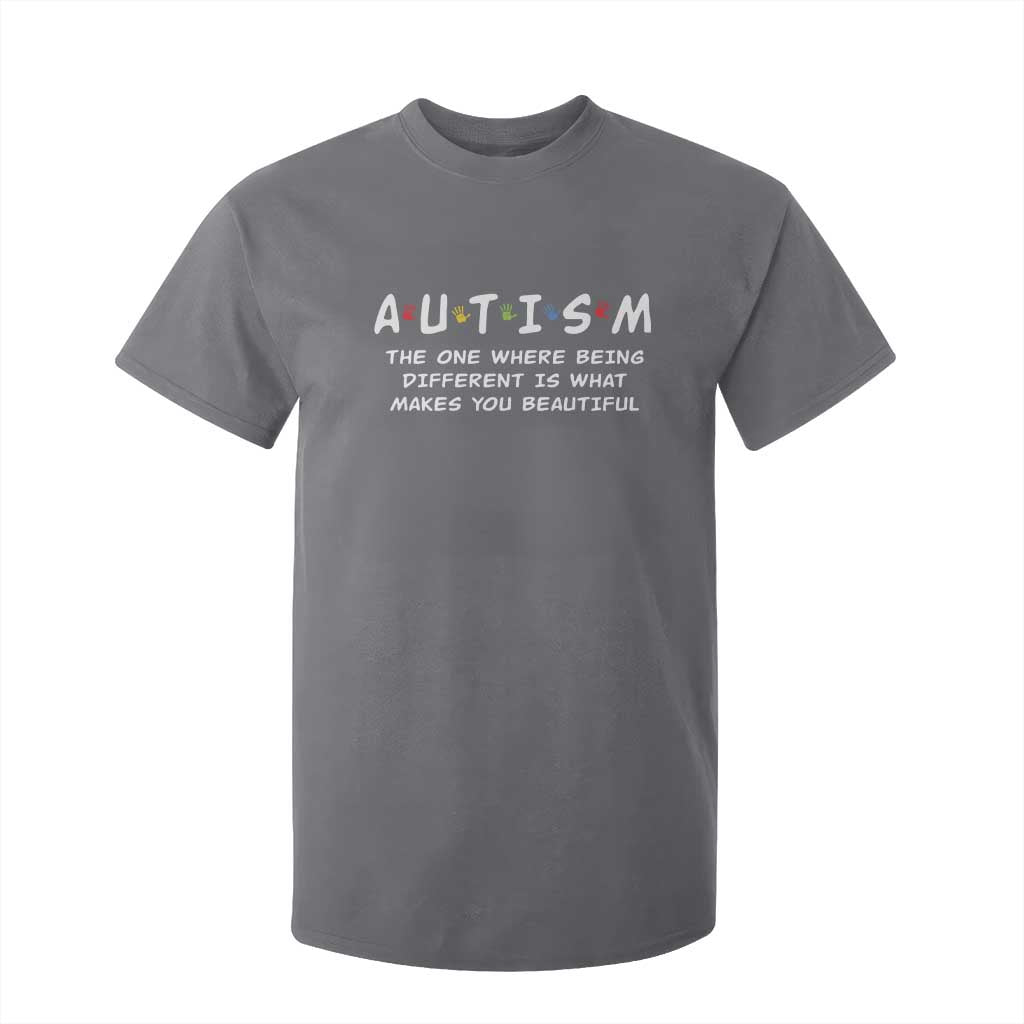 Friends Autism T Shirt For Kid The One Where Being Different is What Makes You Beautiful