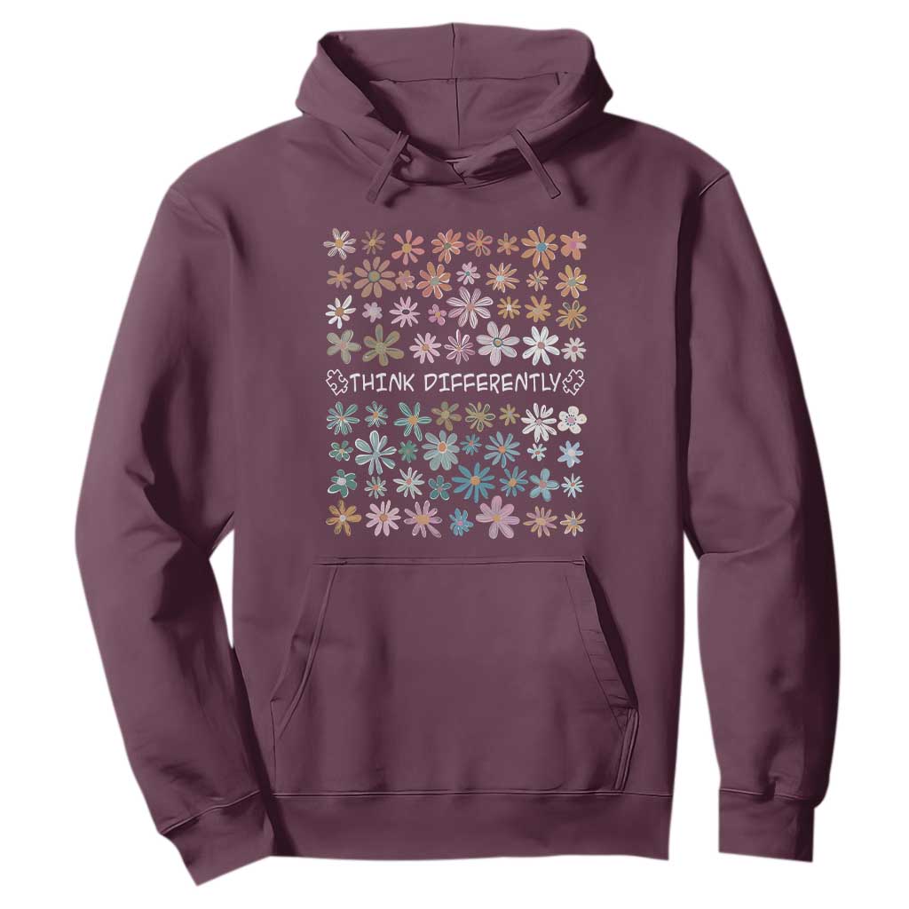 Autism Support Hoodie Think Differently Neurodiversity Sped Teacher