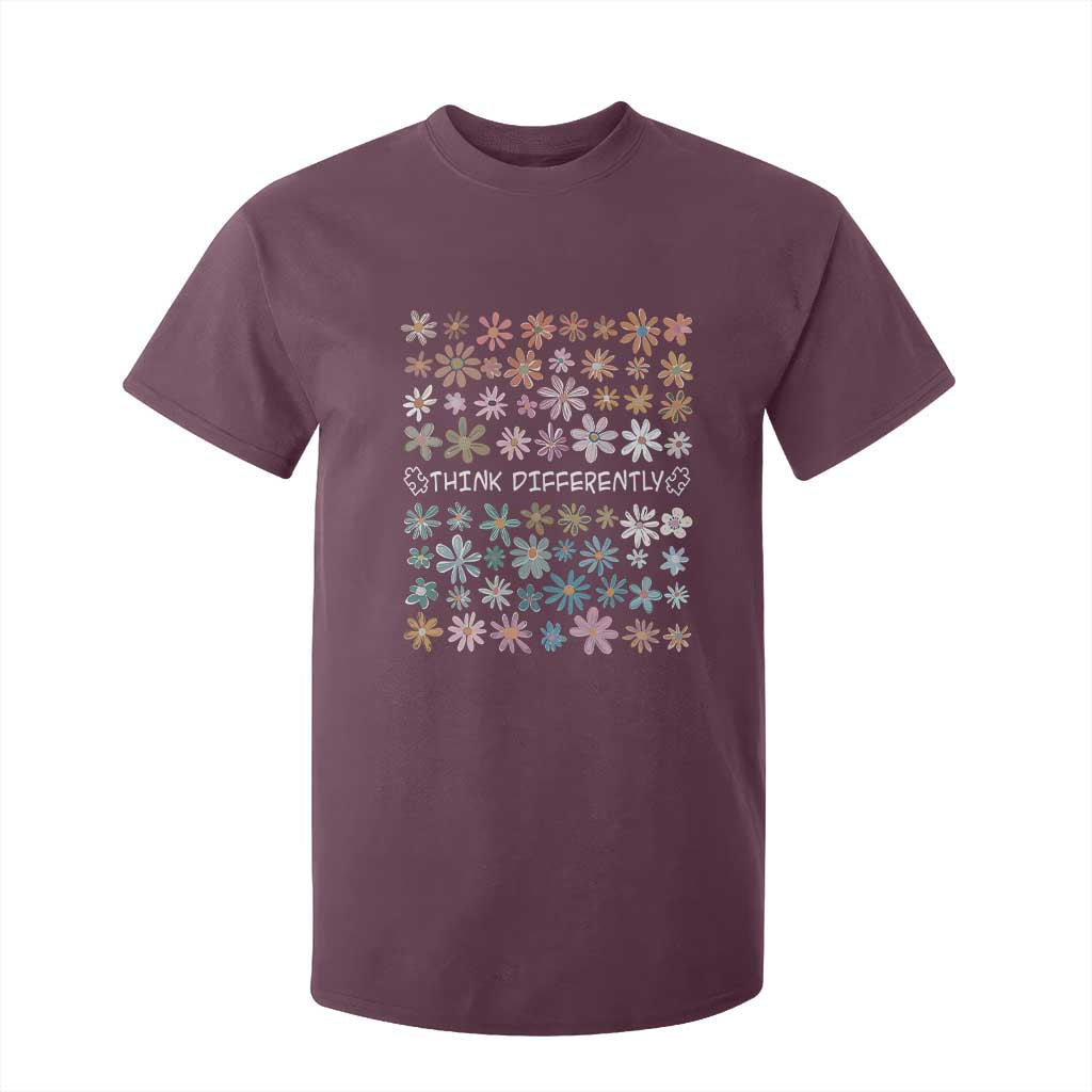 Autism Support T Shirt For Kid Think Differently Neurodiversity Sped Teacher