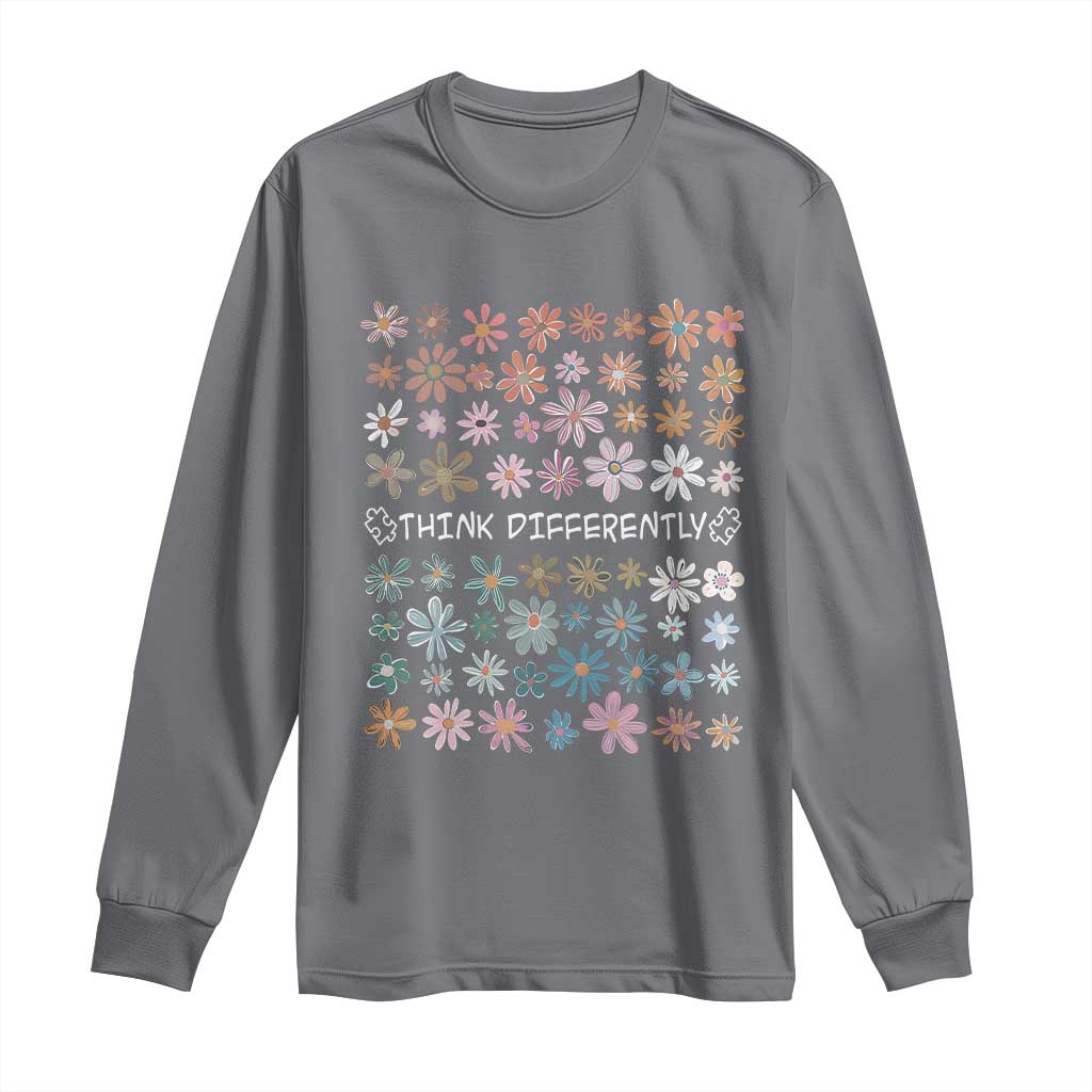 Autism Support Long Sleeve Shirt Think Differently Neurodiversity Sped Teacher