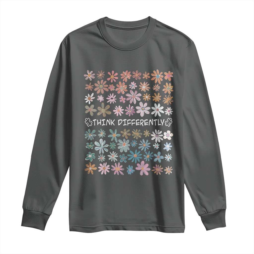 Autism Support Long Sleeve Shirt Think Differently Neurodiversity Sped Teacher