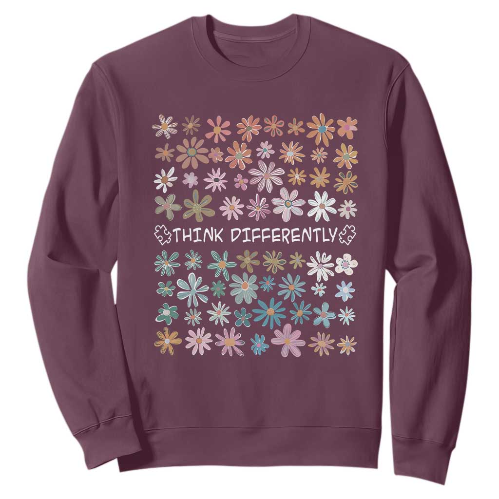 Autism Support Sweatshirt Think Differently Neurodiversity Sped Teacher