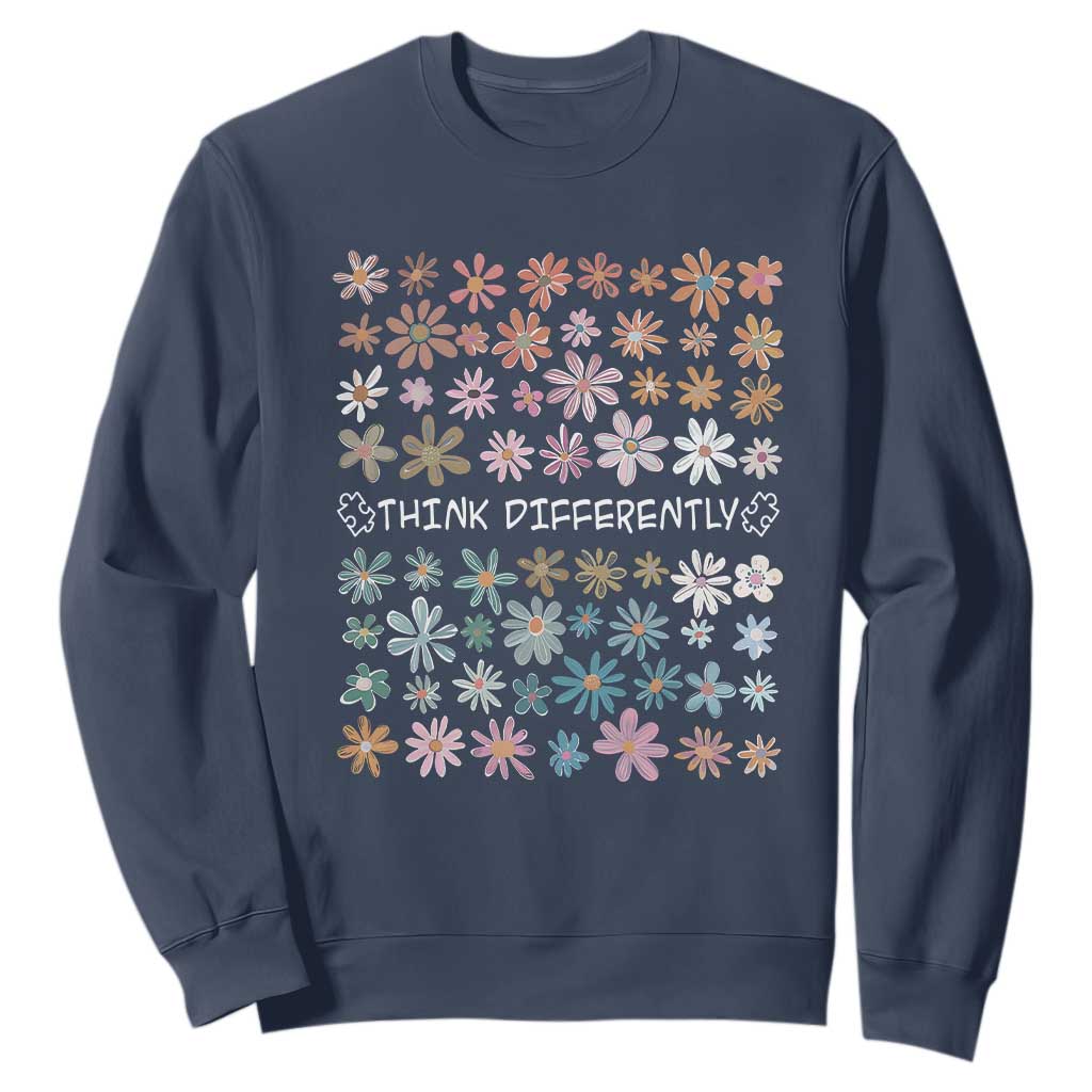 Autism Support Sweatshirt Think Differently Neurodiversity Sped Teacher