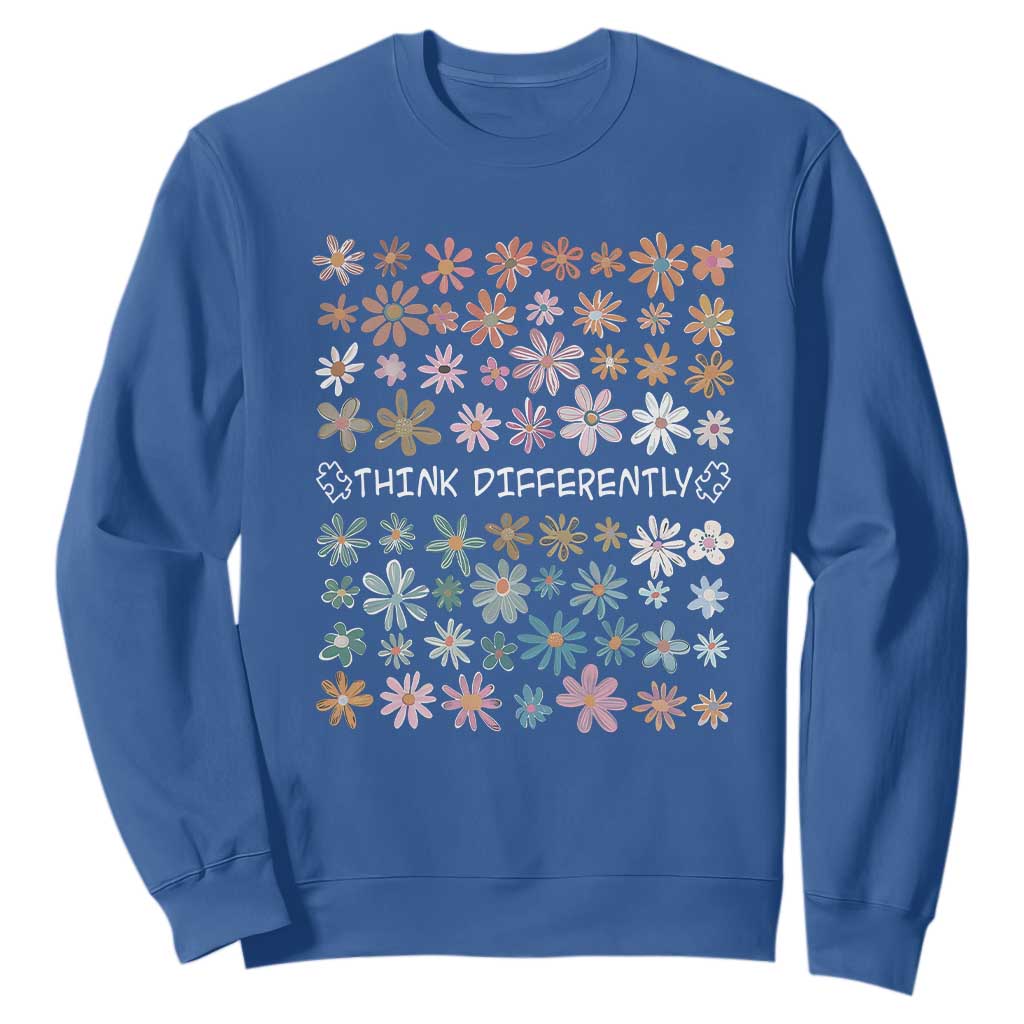 Autism Support Sweatshirt Think Differently Neurodiversity Sped Teacher
