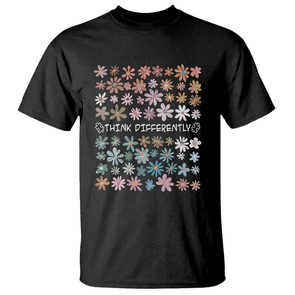 Autism Support T Shirt Think Differently Neurodiversity Sped Teacher
