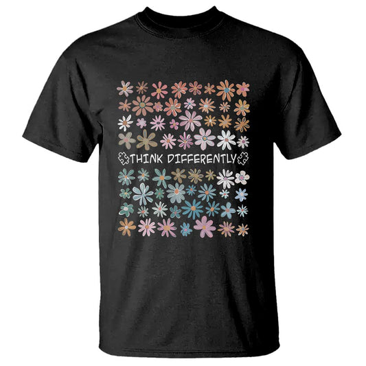 Autism Support T Shirt Think Differently Neurodiversity Sped Teacher