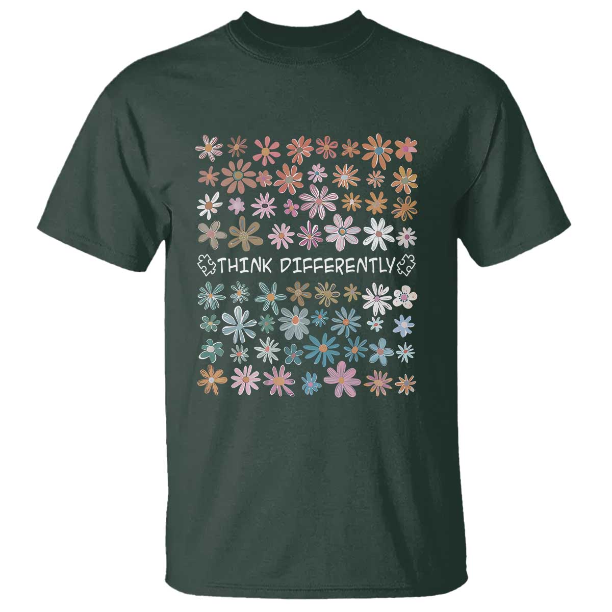 Autism Support T Shirt Think Differently Neurodiversity Sped Teacher