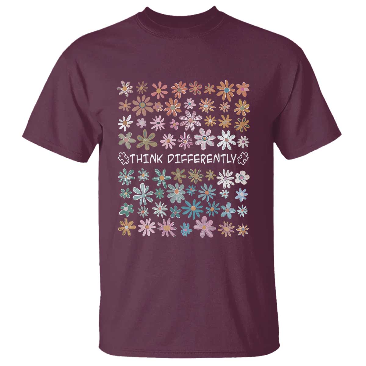 Autism Support T Shirt Think Differently Neurodiversity Sped Teacher