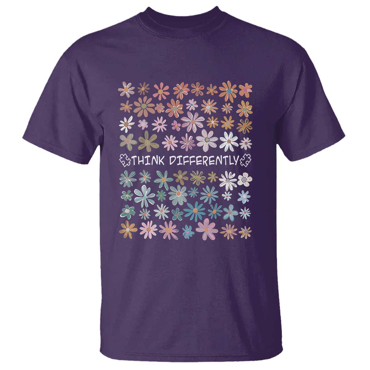 Autism Support T Shirt Think Differently Neurodiversity Sped Teacher