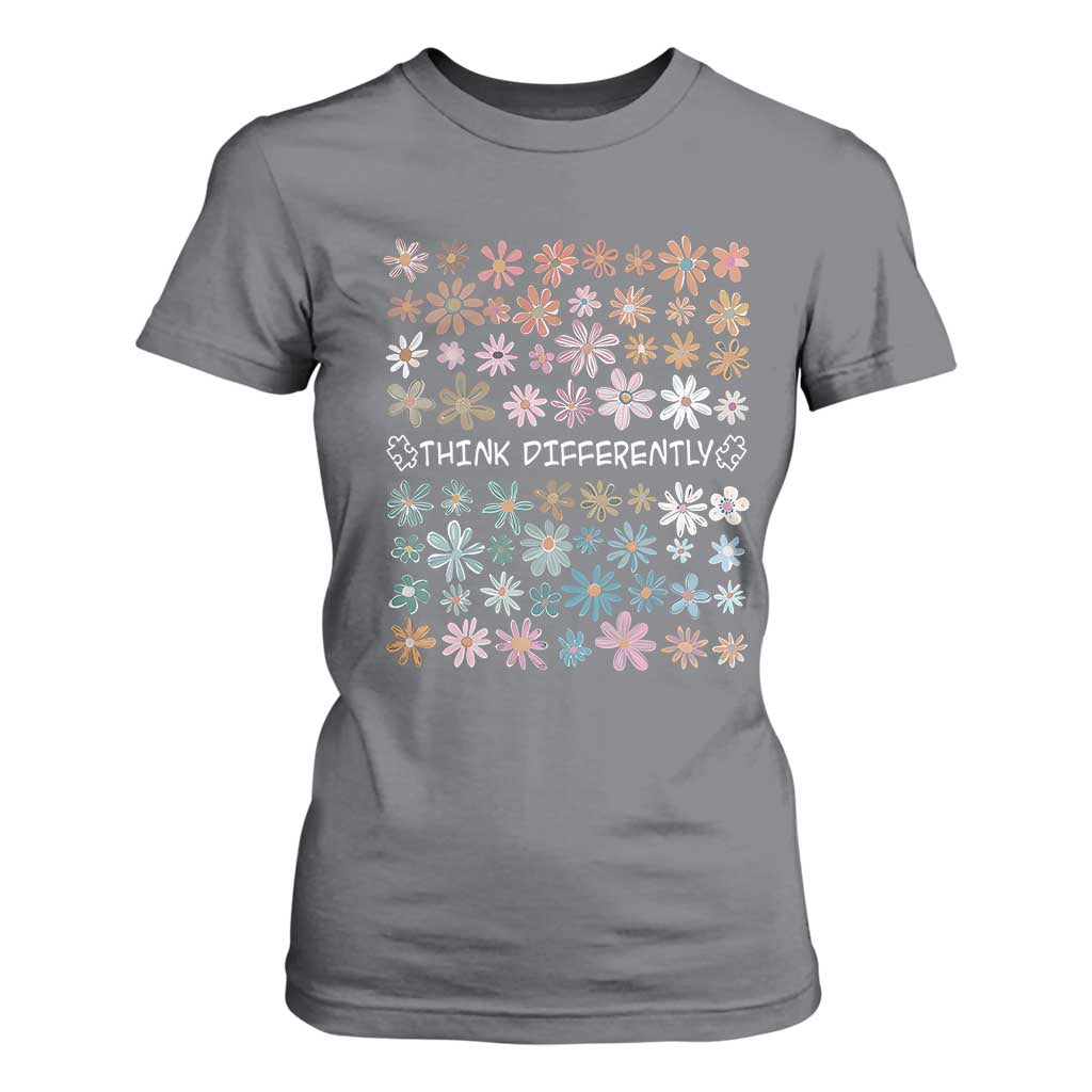 Autism Support T Shirt For Women Think Differently Neurodiversity Sped Teacher