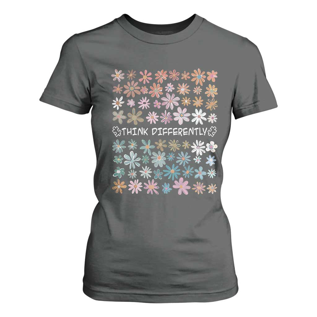Autism Support T Shirt For Women Think Differently Neurodiversity Sped Teacher