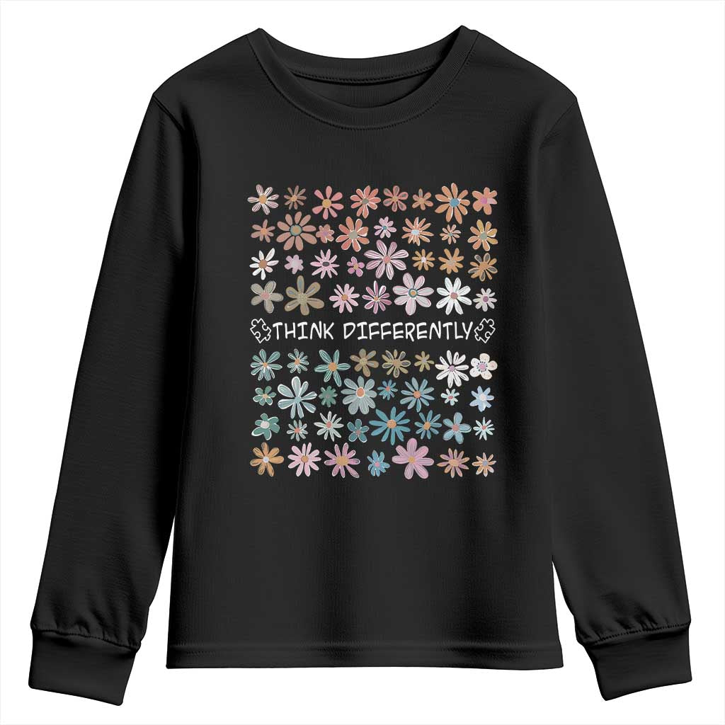 Autism Support Youth Sweatshirt Think Differently Neurodiversity Sped Teacher