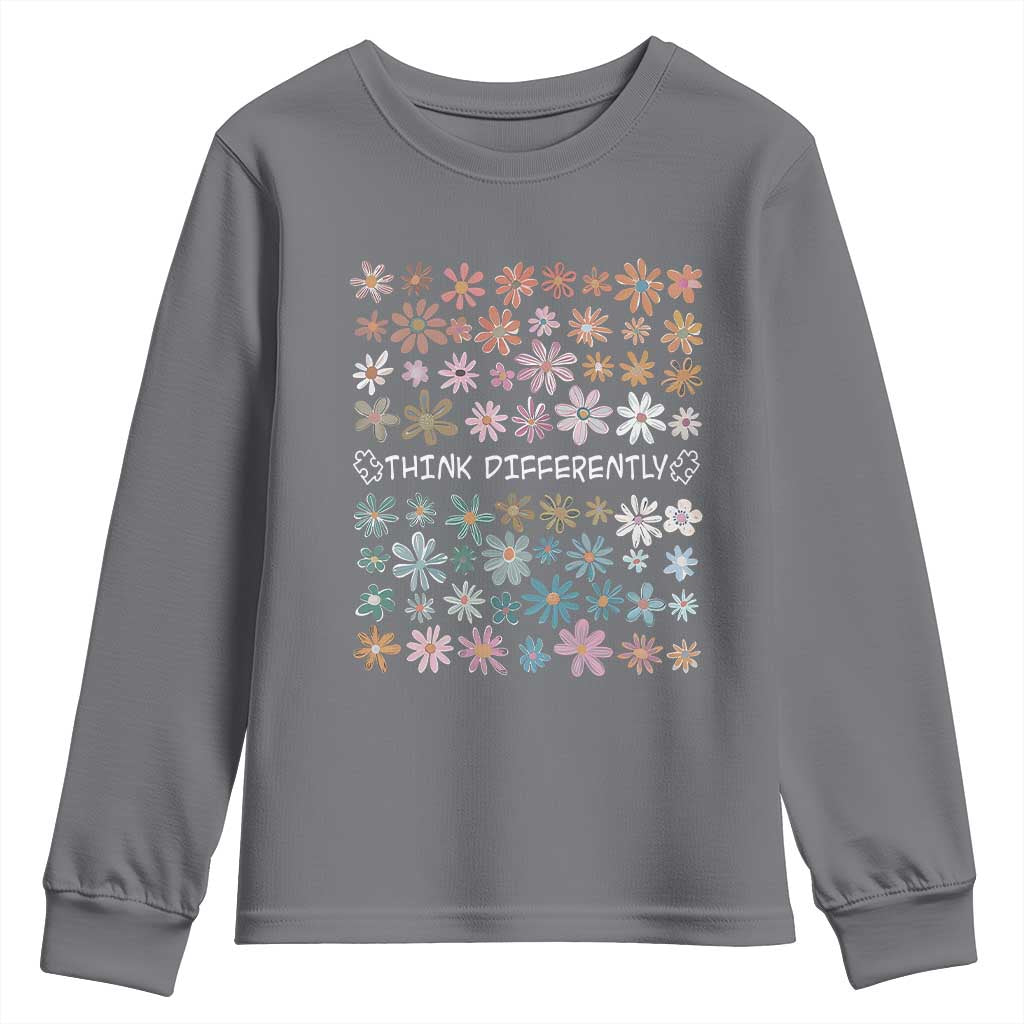 Autism Support Youth Sweatshirt Think Differently Neurodiversity Sped Teacher
