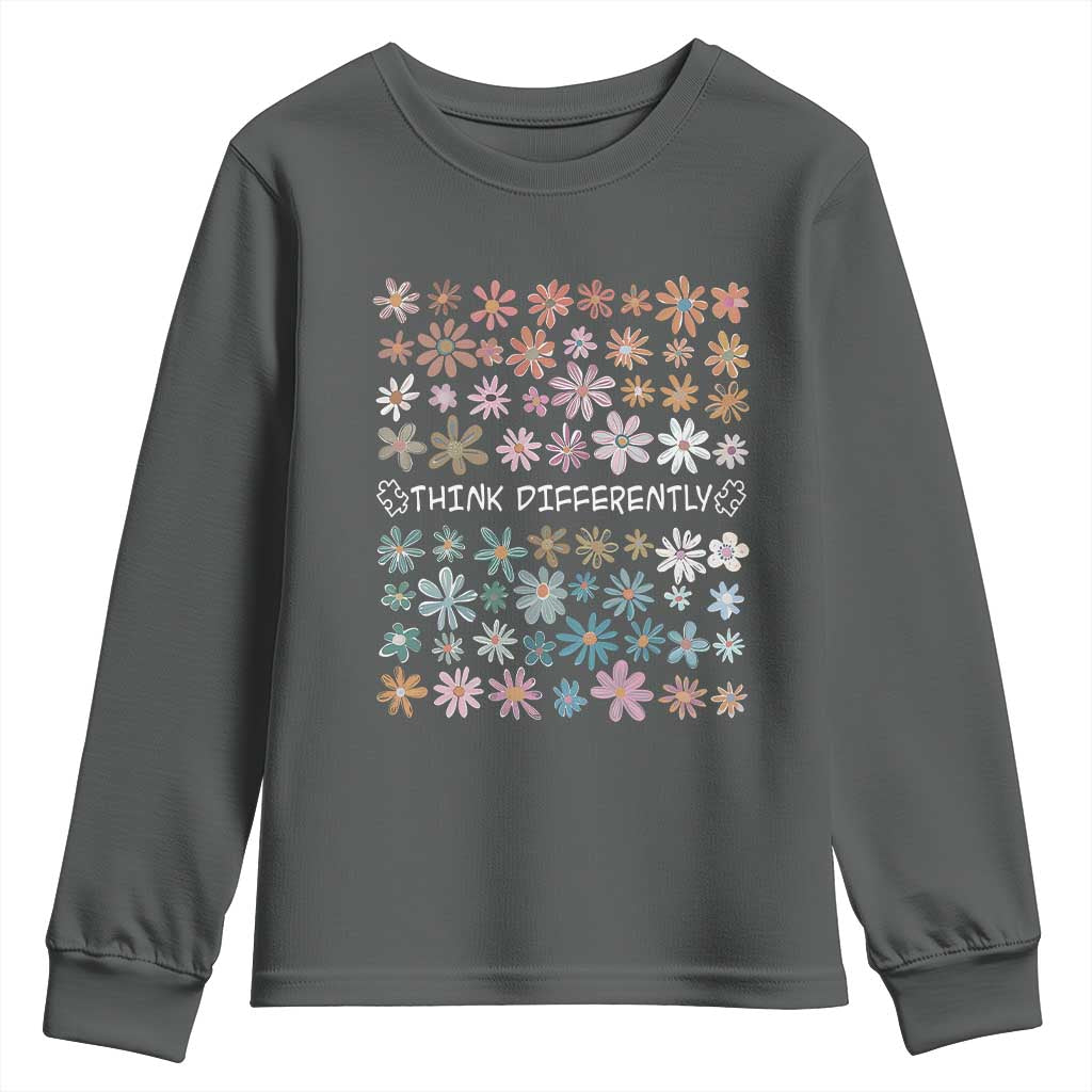 Autism Support Youth Sweatshirt Think Differently Neurodiversity Sped Teacher