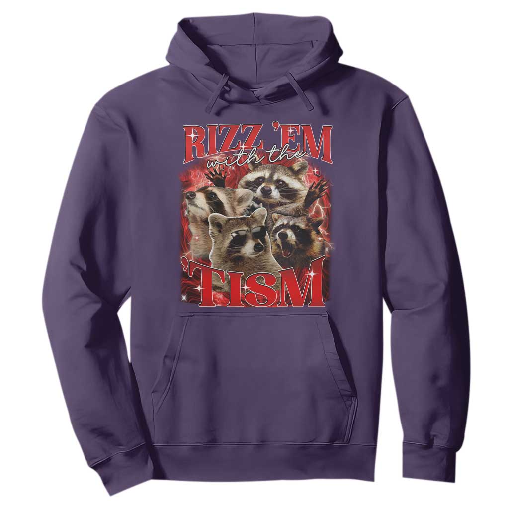Autism Funny Hoodie Rizz Em With The Tism Meme Autistic Racoon
