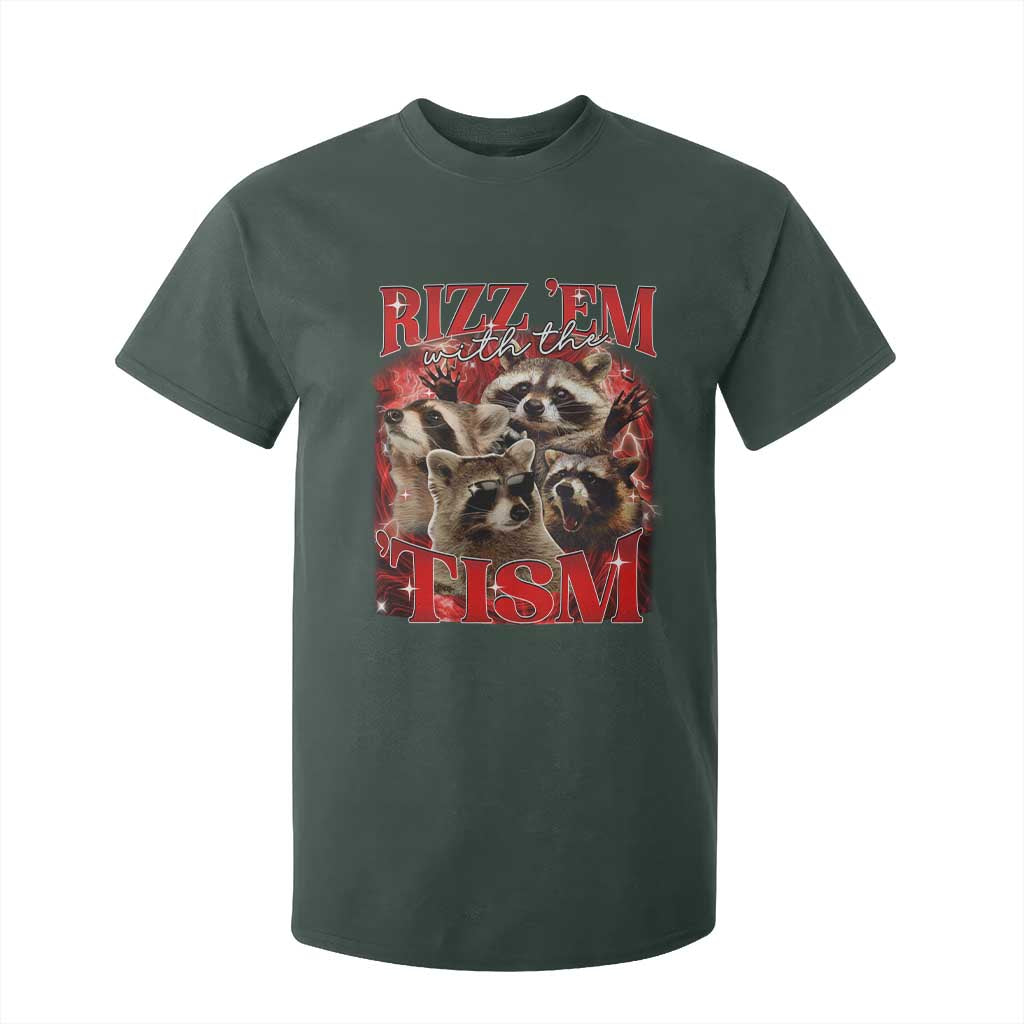 Autism Funny T Shirt For Kid Rizz Em With The Tism Meme Autistic Racoon