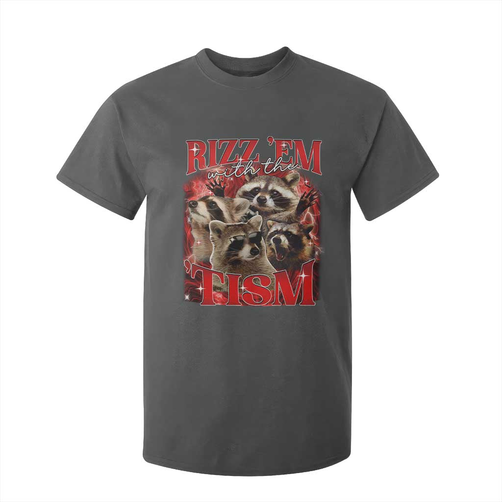 Autism Funny T Shirt For Kid Rizz Em With The Tism Meme Autistic Racoon