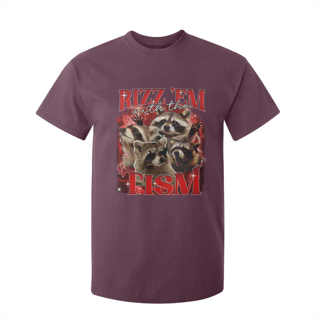Autism Funny T Shirt For Kid Rizz Em With The Tism Meme Autistic Racoon