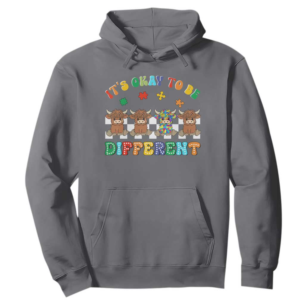 It’s Okay To Be Different Autism Support Hoodie Autistic Cow Positivity Vibe