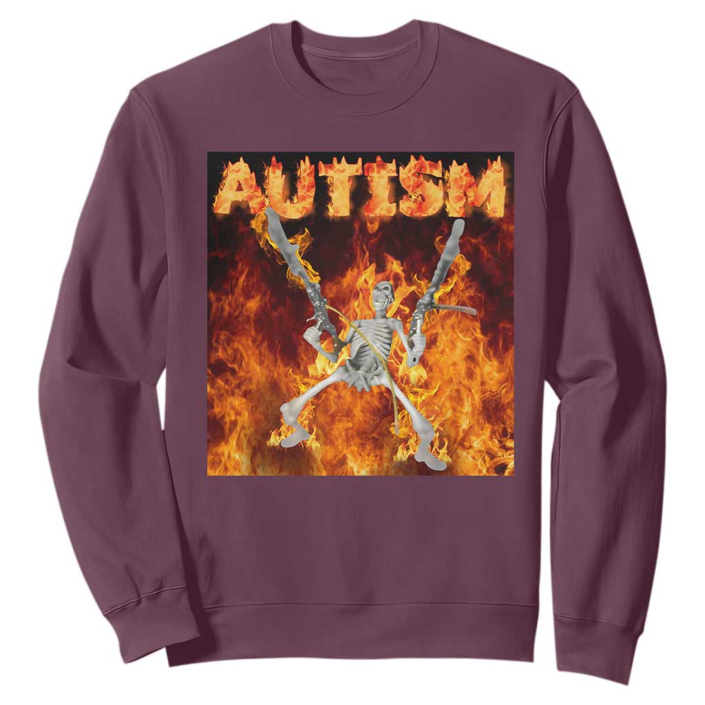Autism Skeleton Meme Sweatshirt