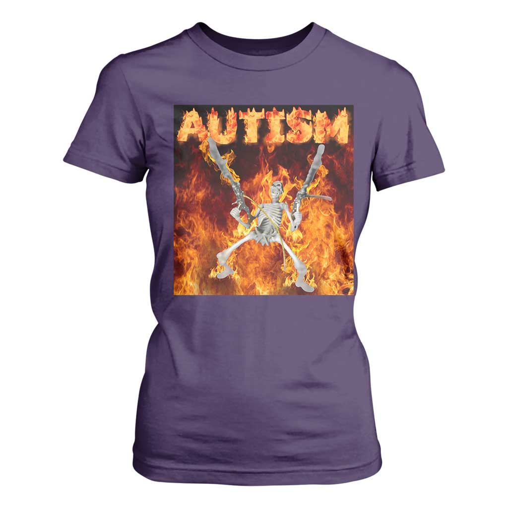 Autism Skeleton Meme T Shirt For Women