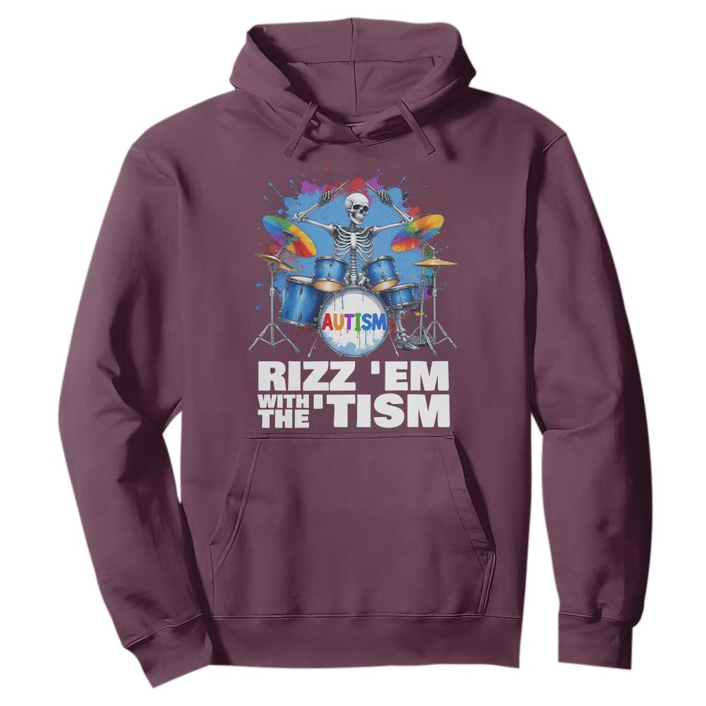 Autism Skeleton Meme Hoodie Rizz Em With The Tism Meme Autistic Drummer