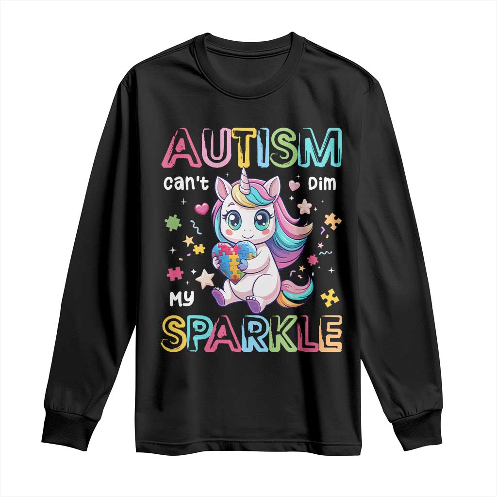 Autism Support Unicorn Long Sleeve Shirt For Autism Mom Girls