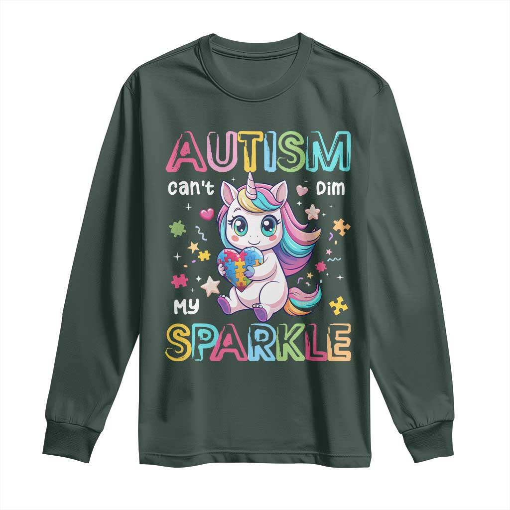 Autism Support Unicorn Long Sleeve Shirt For Autism Mom Girls