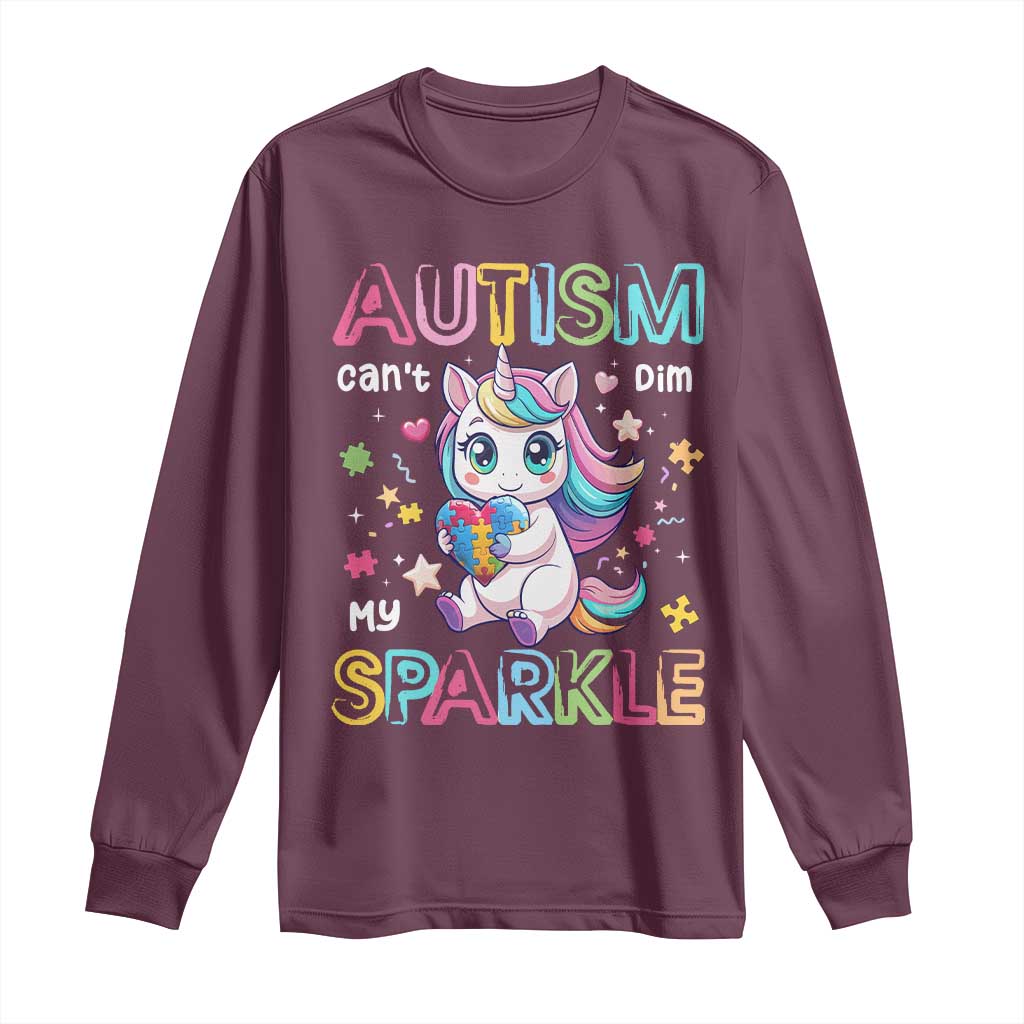 Autism Support Unicorn Long Sleeve Shirt For Autism Mom Girls