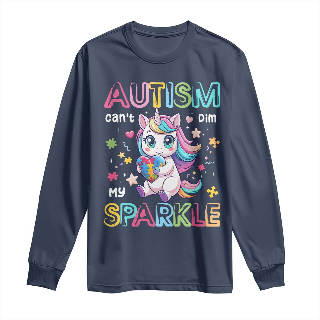 Autism Support Unicorn Long Sleeve Shirt For Autism Mom Girls