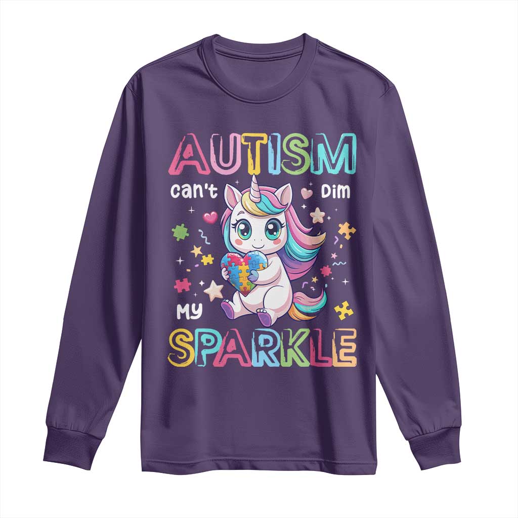 Autism Support Unicorn Long Sleeve Shirt For Autism Mom Girls