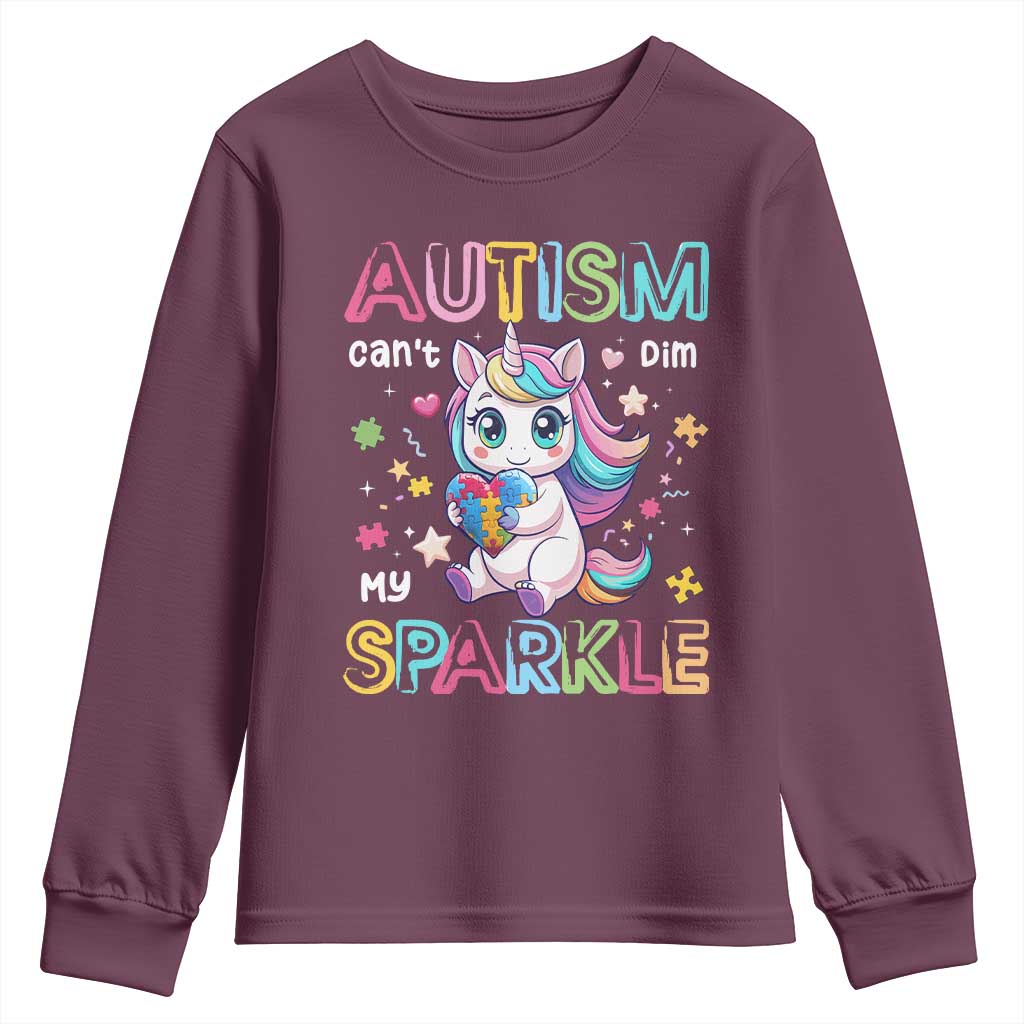 Autism Support Unicorn Youth Sweatshirt For Autism Mom Girls