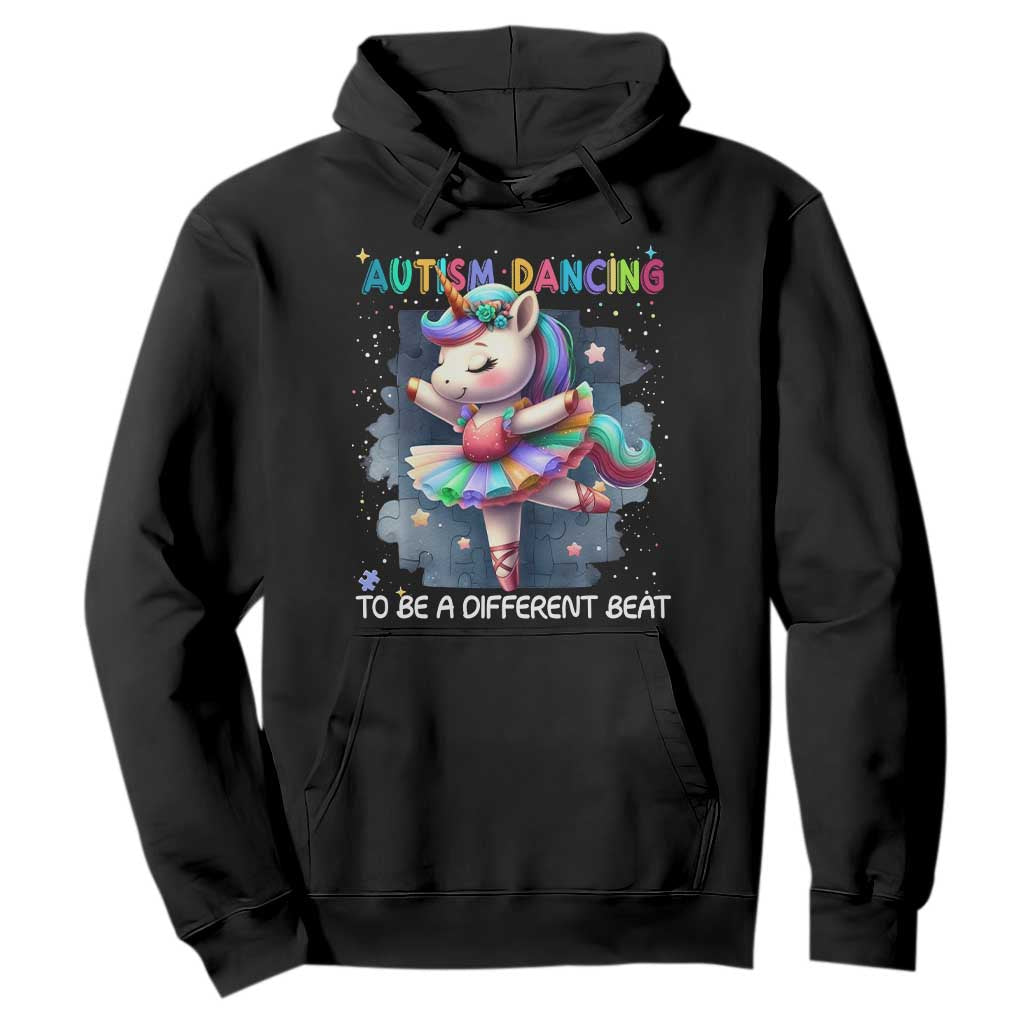 Autism Support Unicorn Hoodie Ballet Dancing To A Different Beat
