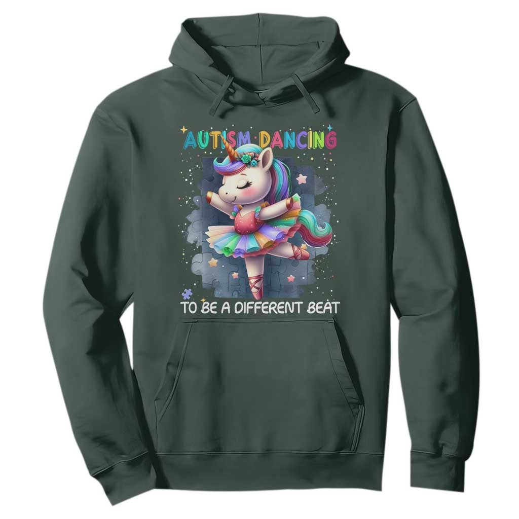 Autism Support Unicorn Hoodie Ballet Dancing To A Different Beat