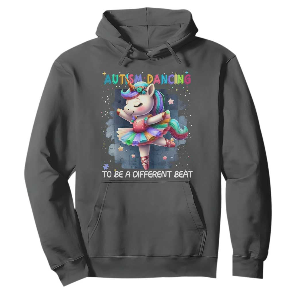 Autism Support Unicorn Hoodie Ballet Dancing To A Different Beat