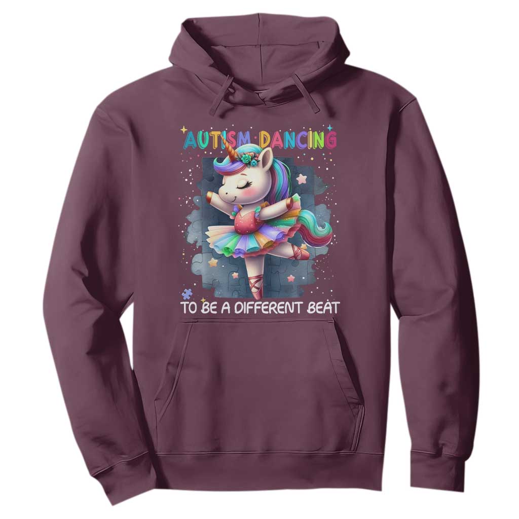 Autism Support Unicorn Hoodie Ballet Dancing To A Different Beat